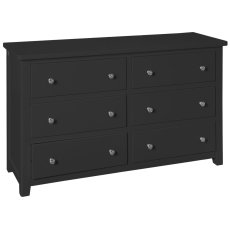 Wellow Painted 6 Drawer Wide Chest