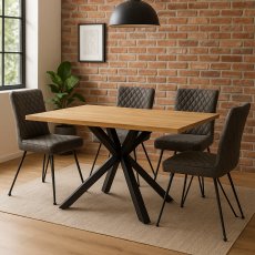 Fishbourne Oak 135cm Compact Dining Table