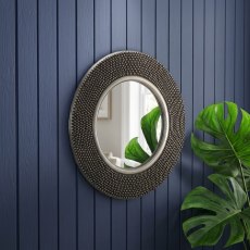 Arlo Round Studded Wall Mirror