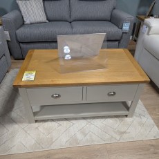 Northwood Coffee Table with Drawers - Stone - ex display (SOLD AS SEEN) Northwood Coffee Table with Drawers - Stone - ex display (SOLD AS SEEN)