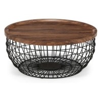 Sawyer Walnut Storage Coffee Table