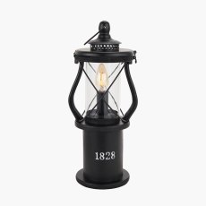 Black Wooden Lantern Table Lamp