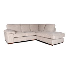 Loxton Right Hand Facing Corner Chaise in Corduroy Stone with Sweetie Natural Scatters - Special (WH