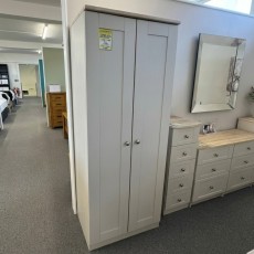 Shalfleet 2ft 6in Tall Plain Robe in Bardolino with Kaschmir Ash Drawers (ex display) SOLD AS SEEN