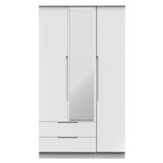 Thorley Tall 2 Drawer Triple Mirror Wardrobe Thorley Tall 2 Drawer Triple Mirror Wardrobe