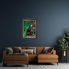 Curiosity Peacock at the Stately Home Framed Wall Art