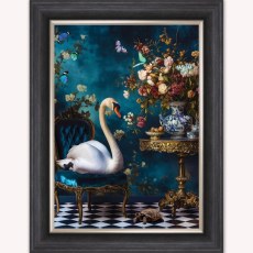 Curiosity Swan at the Stately Home Framed Wall Art