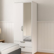 Carisbrooke 2ft6in 2 Drawer Mirror Robe Carisbrooke 2ft6in 2 Drawer Mirror Robe