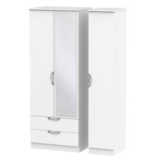 Carisbrooke Tall Triple 2 Drawer Mirror Robe