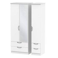 Carisbrooke Tall Triple 2 Drawer Mirror + Drawer Robe