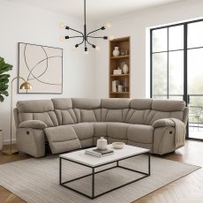 Belfort Corner Group Power Recliner in Lisbon Beige