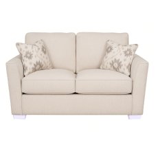 Angelina 2 Seater Sofa Standard Back In Aero Silver with Chrome Feet - Special Deal