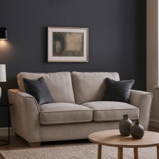 Angelina 2 Seater Sofa Standard Back In Aero Silver with Chrome Feet - Special Deal Angelina 2 Seater Sofa Standard Back In Aero Silver with Chrome Feet - Special Deal