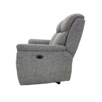 Kansas Electric Recliner 2 Seater Sofa - Grey Fabric Kansas Electric Recliner 2 Seater Sofa - Grey Fabric