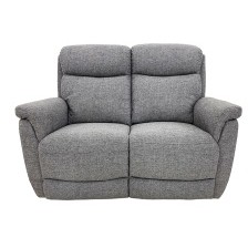 Kansas Electric Recliner 2 Seater Sofa - Grey Fabric Kansas Electric Recliner 2 Seater Sofa - Grey Fabric