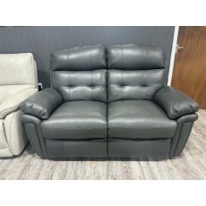 La-Z-Boy Baxter 2 Seater Power Recliner Leather Sofa In Glasgow Steel - Ex-Display (SOLD AS SEEN)