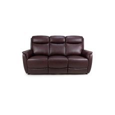 Kansas Leather 3 Seater Electric Recliner Sofa - Chestnut or Grey Kansas Leather 3 Seater Electric Recliner Sofa - Chestnut or Grey