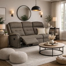Sherborne Roma Small Rechargeable Powered Reclining 3 Seater with Head Adjust Sherborne Roma Small Rechargeable Powered Reclining 3 Seater with Head Adjust