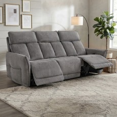 Ashley 3 Seater Power Recliner Sofa - Acier or Twilight Fabric