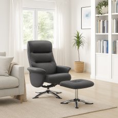 Houston Swivel Recliner with Stool