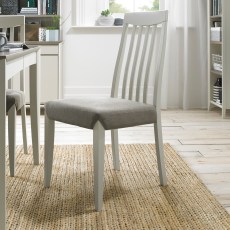 Barton Grey Tall Back Slatted Chair - Titanium (Single)