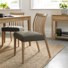 Barton Oak Low Back Slatted Chair- Black Gold Fabric Barton Oak Low Back Slatted Chair- Black Gold Fabric