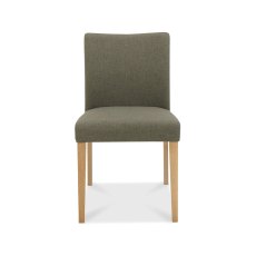 Barton Oak Low Back Upholstered Chair - Black Gold Fabric