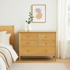 Ercol Teramo 5 Drawer Wide Chest