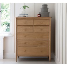 Ercol Teramo 7 Drawer Tall Wide Chest