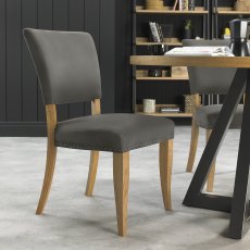 Culver Rustic Oak Upholstered Chair Culver Rustic Oak Upholstered Chair