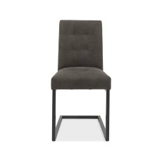 Culver Upholstered Cantilever Chair - Dark Grey Fabric