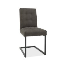 Culver Upholstered Cantilever Chair - Dark Grey Fabric