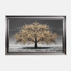 Cherry Tree Champagne - Metalic Frame - 114x74cm