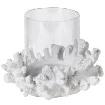 Small Coral Effect Candle Holder