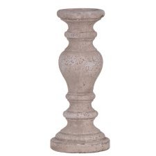 Large Bulbous Stone Effect Candle Holder