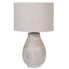 Bulbous Cream Table Lamp