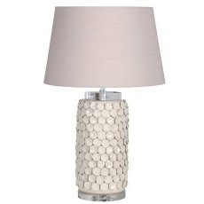 Cream Circles Lamp with Shade