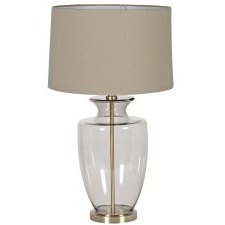 Shaped Smoked Glass Table Lamp Shaped Smoked Glass Table Lamp