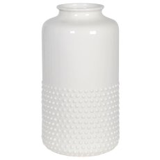 Cream Bobble Ceramic Vase