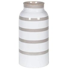 Block White Stripe Ceramic Vase