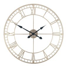 Antique Gold Metal Round Wall Clock