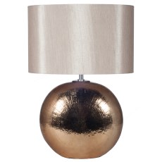Bronze Textured Ceramic Table Lamp with Oval Shade Bronze Textured Ceramic Table Lamp with Oval Shade