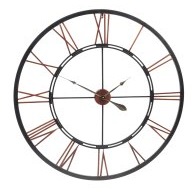 Oversized Metal Skeletal Wall Clock