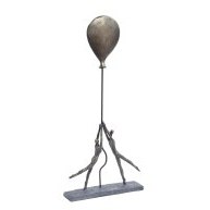 Antique Bronze Couple with Balloon Sculpture