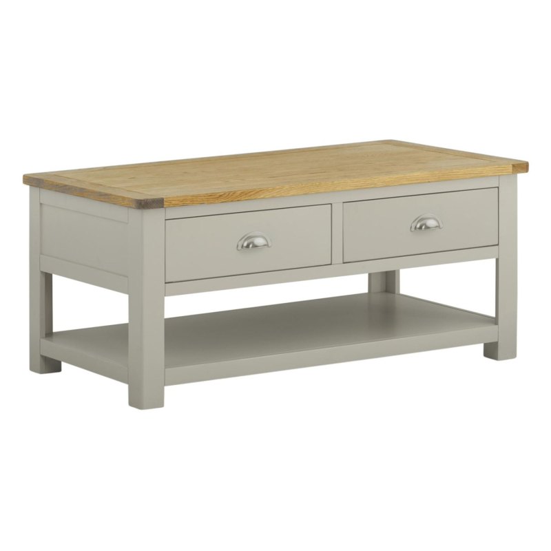 Northwood Coffee Table with Drawers in Stone