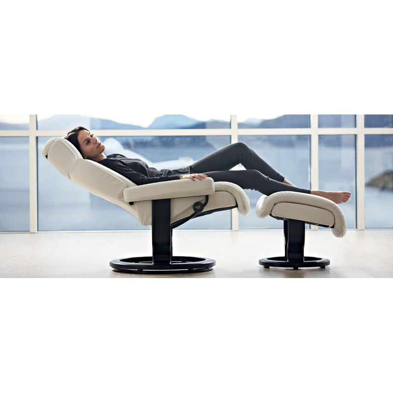 Stressless Small Magic Chair with Footstool Stressless Small Magic Chair with Footstool