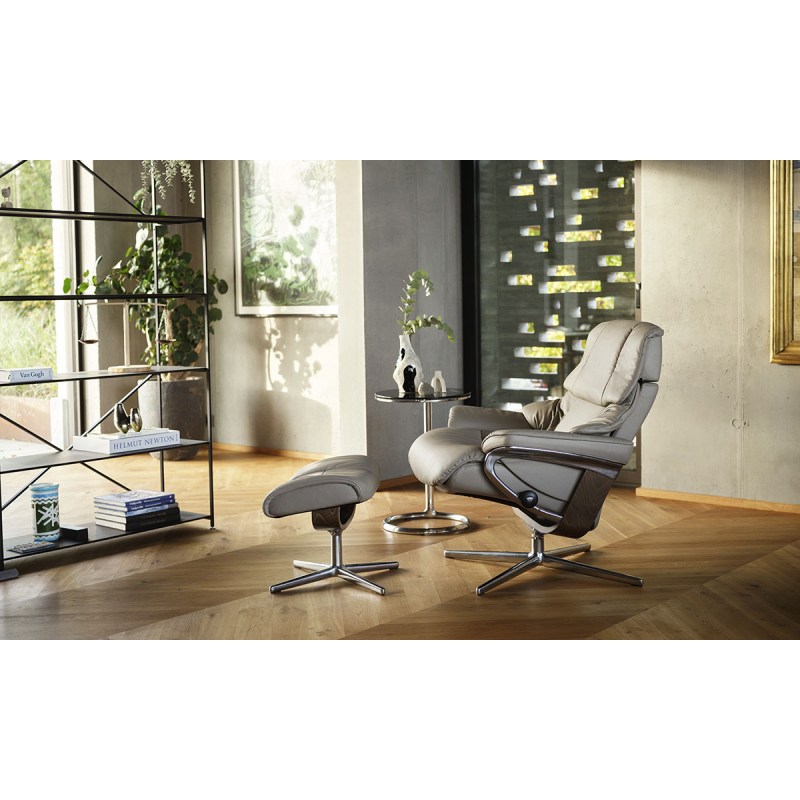 Stressless Small Reno Chair with Footstool Stressless Small Reno Chair with Footstool