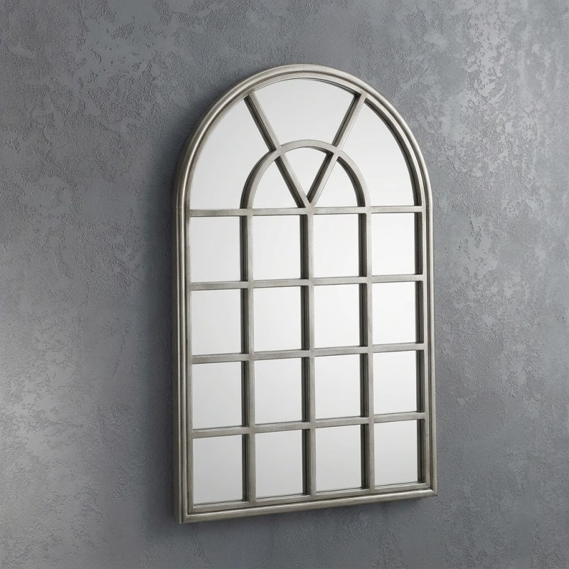 oberon pewter window mirror