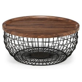 Sawyer Walnut Storage Coffee Table