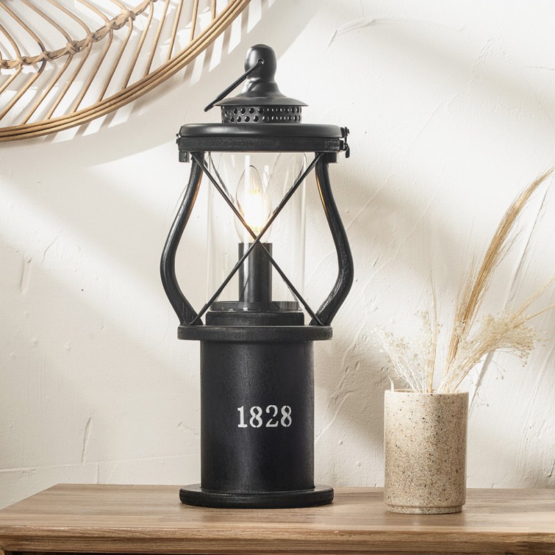 Black Wooden Lantern Table Lamp Black Wooden Lantern Table Lamp